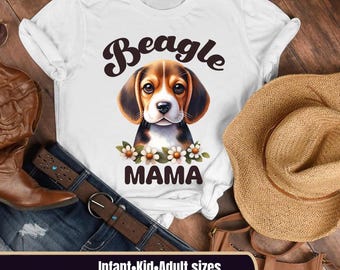 Beagle Mama Kleinkind / Kind / Erwachsener Tshirt, Muttertagsgeschenk, Shirt für Hundemama, Beagle-Mama Weihnachtsgeschenk, Beagle-T-Shirt, Beagle-Liebhaber-T-Stück
