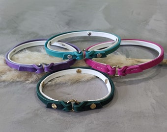 Copertura in pelle oliata per collari antizecche, copertura per collare antizecche, copertura per collari Scalibor, copertura per collari Seresto, protezione contro le zecche, copertura per collare antizecche