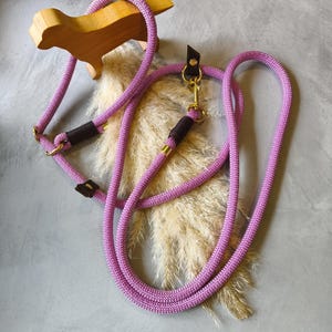 Umhängemoxon aus Tau, Moxonleine, Retrieverleine, Tauleine, Hundeleine, Tau meets Leder, lange Moxon