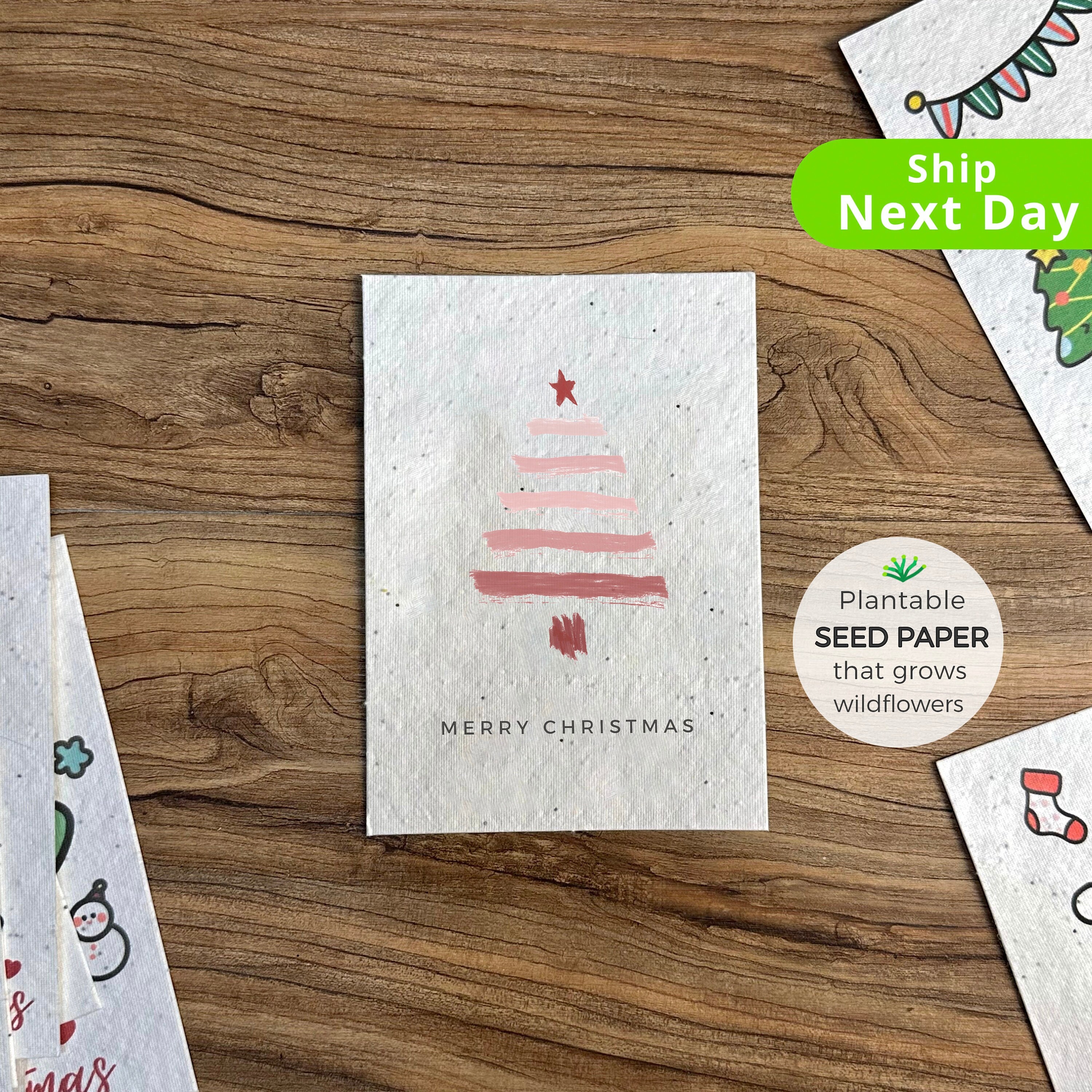 Plantable Seed Paper Holiday Gift Card Holders