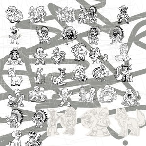 The Simpsons Original supporting cast SVG digital file