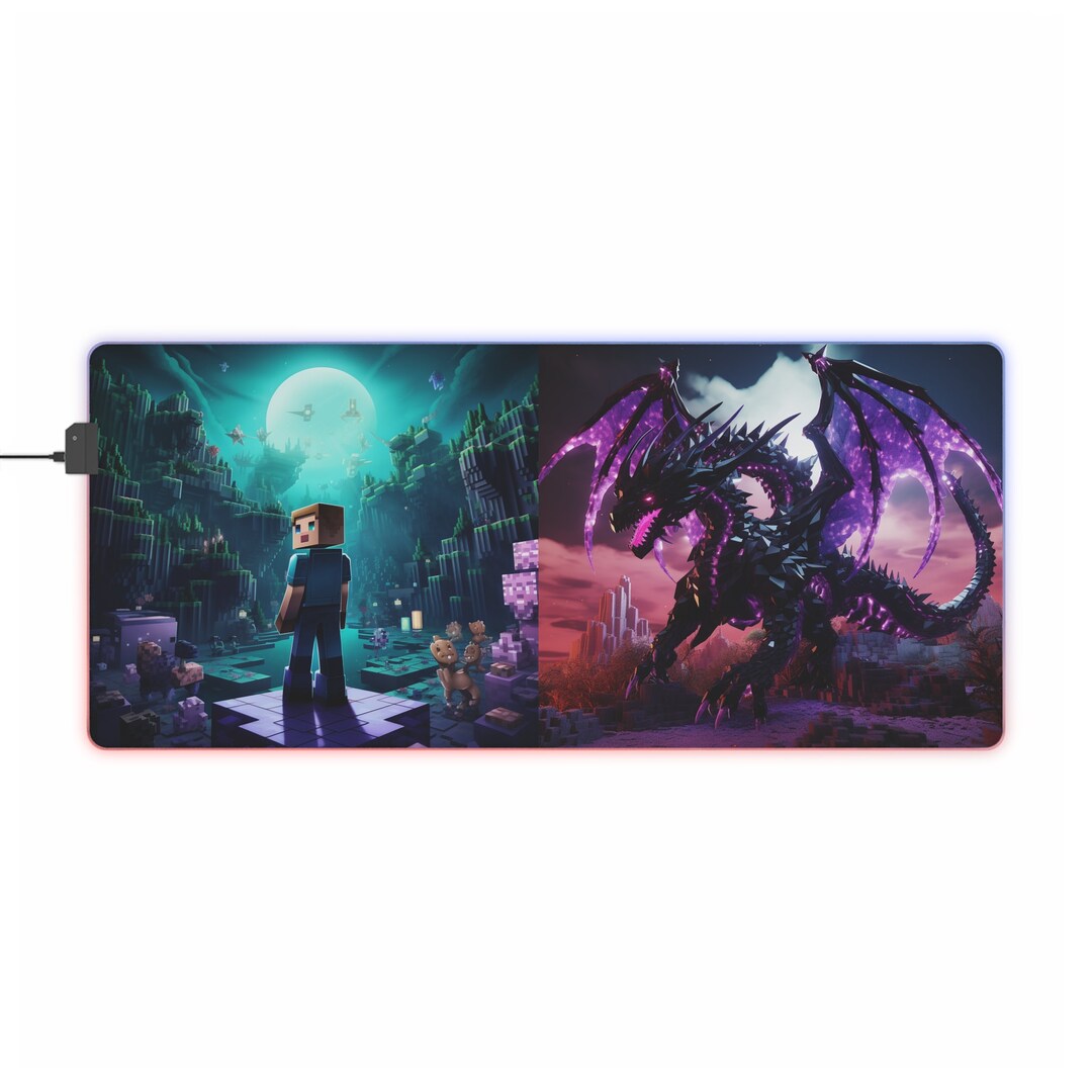 LED Gaming Mouse Pad Minecraft Etsy