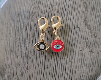 Conjunto de marcadores de puntada de mal de ojo, marcador de puntada de ganchillo, marcador de puntada de punto