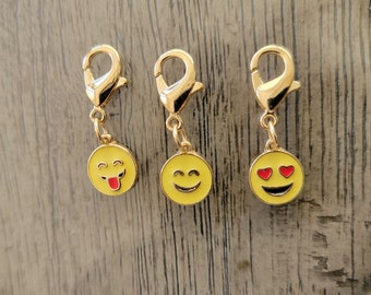 Conjunto de marcadores de puntada Emoji, marcador de puntada de ganchillo, marcador de puntada de punto