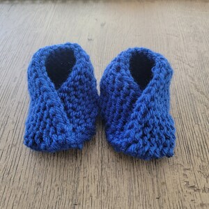 All Season Blue Baby Booties 3-6 Months