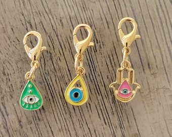 Conjunto de marcadores de puntada de mal de ojo, marcador de puntada de ganchillo, marcador de puntada de punto