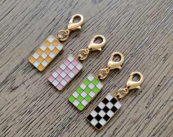 Juego de marcadores de puntos para manualidades con diseño de tablero de ajedrez, marcadores de puntos para crochet y para tejer