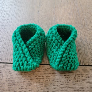All Season Green Baby Booties 3-6 Months