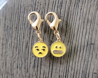 Conjunto de marcadores de puntada Emoji, marcador de puntada de ganchillo, marcador de puntada de punto