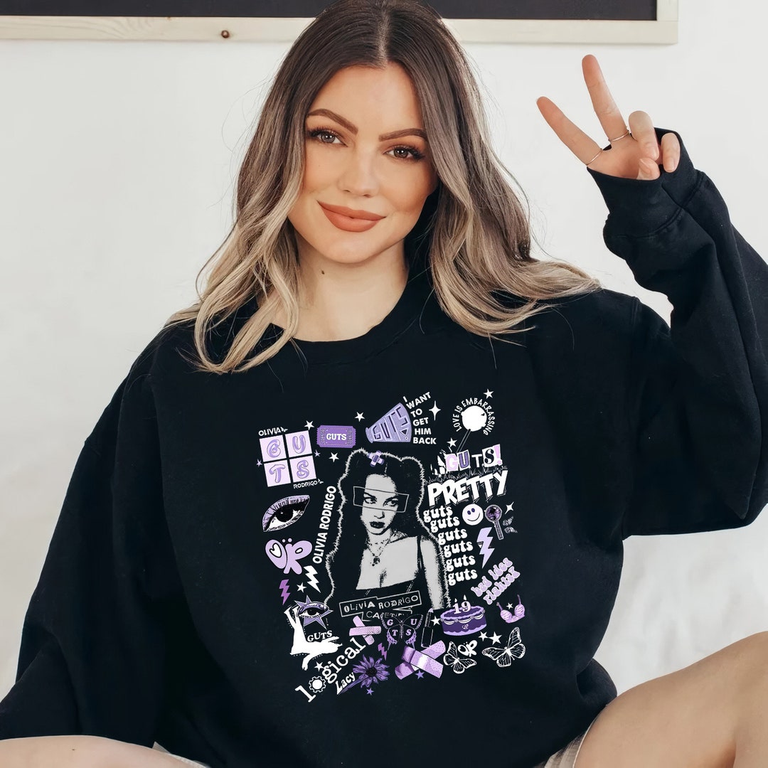 Olivia rodrigo guts full date tour 2024 hoodie unisex retro olivia