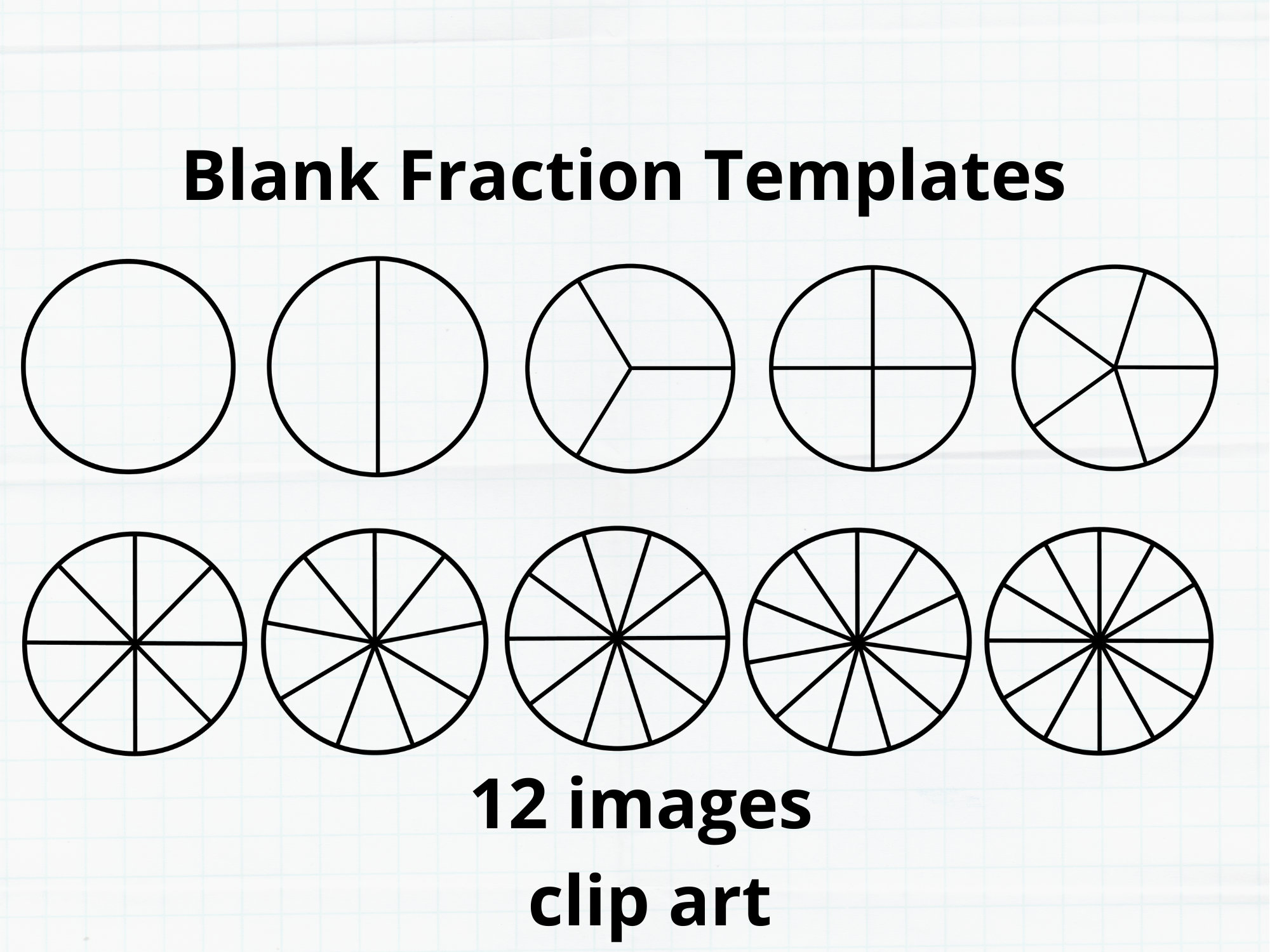 Fraction pie charts classroom and home fraction learning for etsy