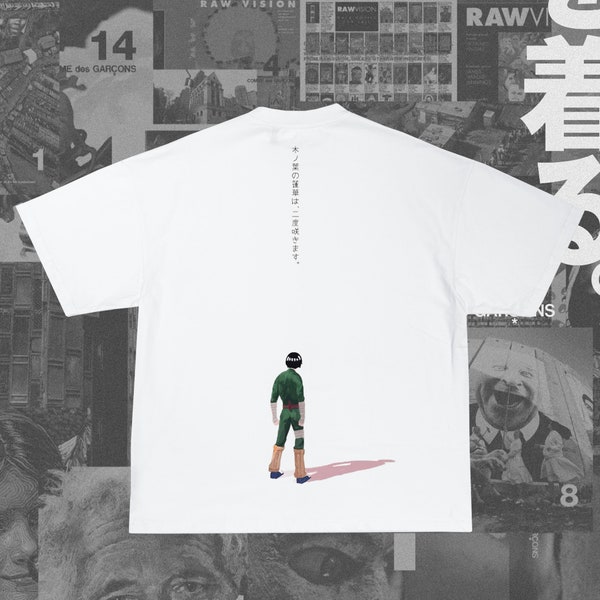 camiseta minimalista rock lee / camiseta estética rock lee (diseño trasero)