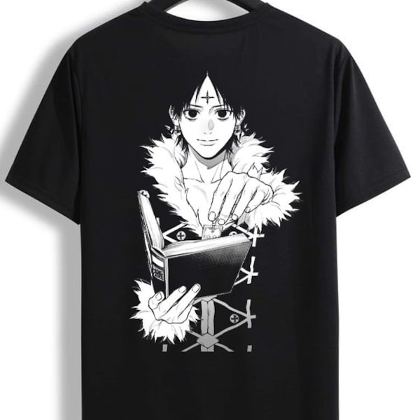 Anime hunter t-shirt | chrolo design tee | minimalistic chrolo fan t-shirt | back anime design