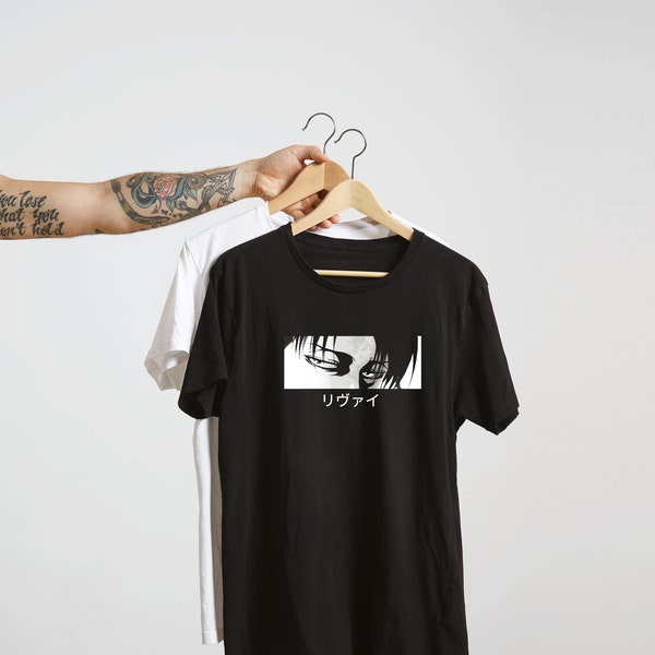 Levi Ackerman minimalistisches Anime T-Shirt | Manga aot design | japanisches Levi T-Shirt | japanisches minimalistisches Anime-Fan-T-Shirt |
