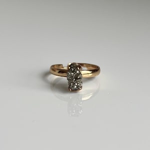 Pyrite Ring, Gold, Adjustable Crystal Ring, Pyrite Jewelry, Solar ...