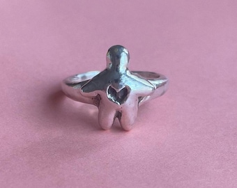 Heart Stopper Ring | Sterling 925 Silver Ring | Handmade Silver Ring