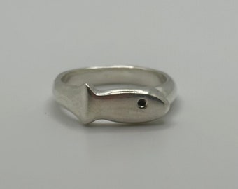 Fish Ring | Sterling 925 Silver Ring | Handmade Silver Ring