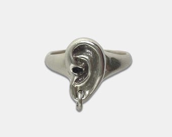 Ear Ring | Sterling 925 Silver Ring | Handmade Silver Ring