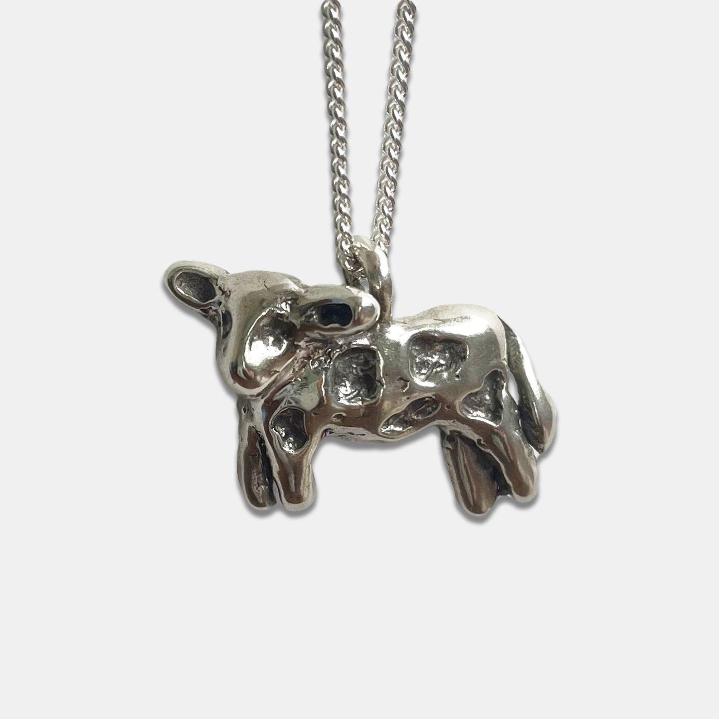 Cow Necklace | Sterling 925 Silver Necklace | Handmade Silver Necklace