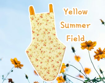 Combinaison de vol BirdieBrief pour couches pour oiseaux - Pigeon Pants - Yellow Summer Field