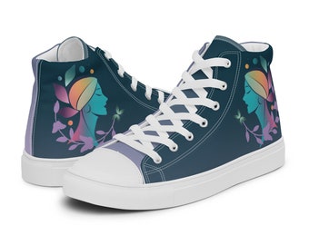 Enchant Your Steps: Fairy Women's High Top Canvas Shoes - Embrace Magical Fashion