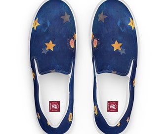 Starry Sky Slip-On Canvas Shoes: Women's Celestial Style