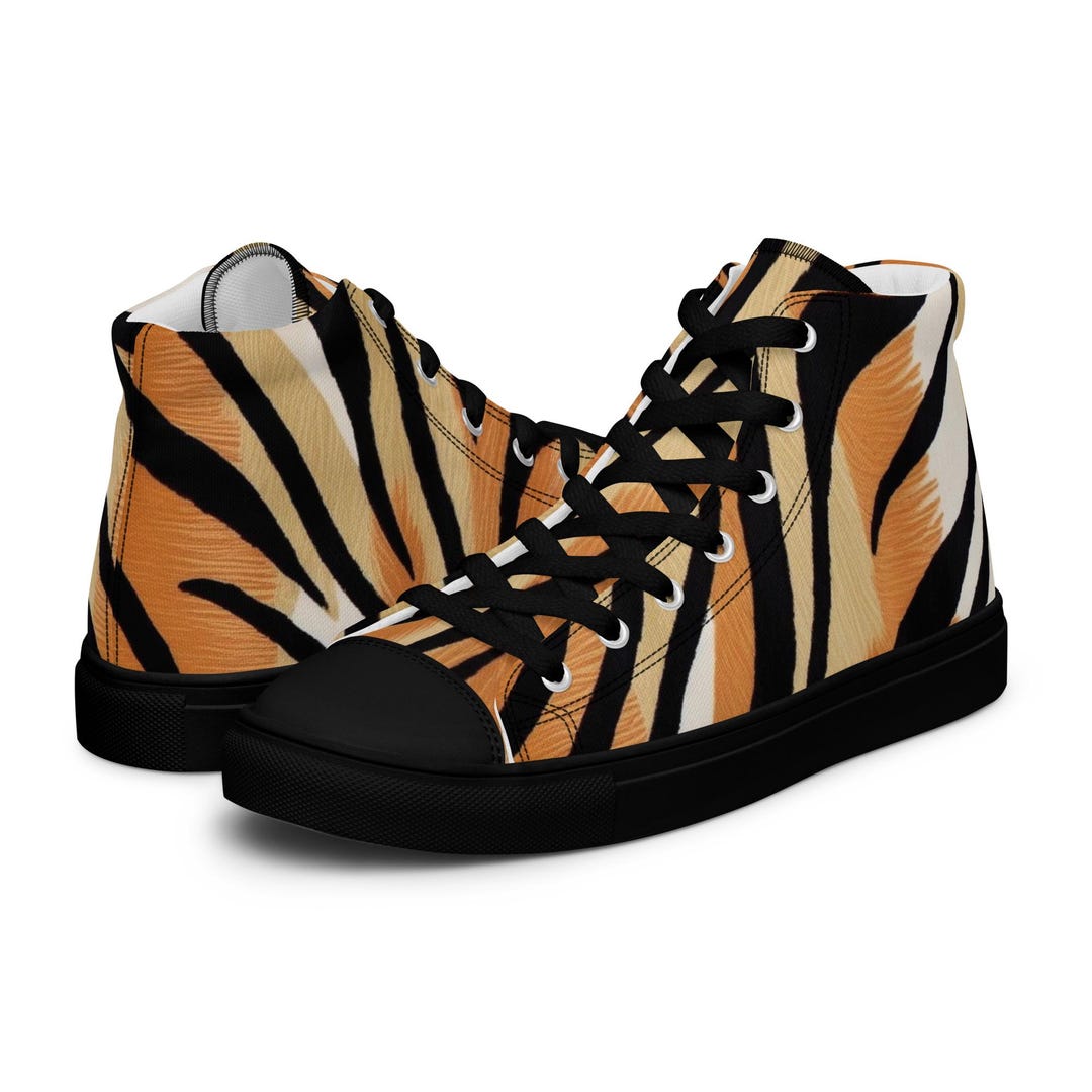 Pattern Print Teddy Bear Men Women's High Top Shoes