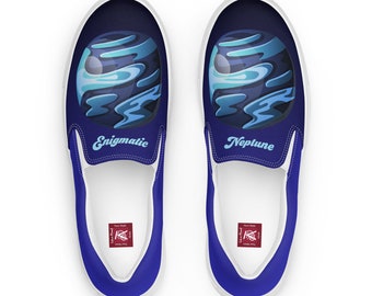 Embrace Mystery: Enigmatic Neptune Women’s Slip-On Canvas Shoes - Step into Cosmic Comfort and Style