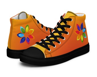 Elevate Your Style and Spirit with Sacral Chakra Women's High Top Canvas Shoes