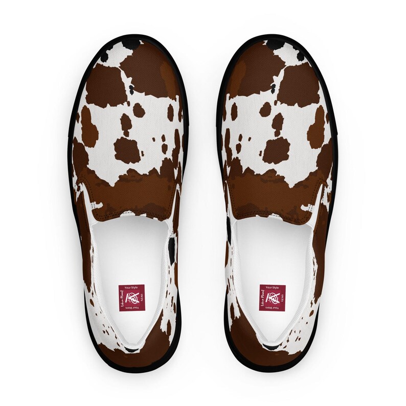 Trendy Cow Print Women's Slip-On Canvas Shoes – Comfortable & Stylish Footwear
