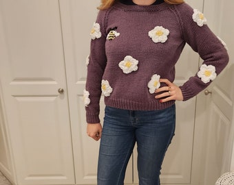 chunky acrylic wool fun jumper daisy n bee