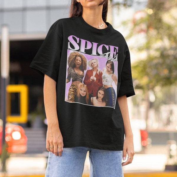 Chemise vintage limitée Spice Girls Band, t-shirt graphique vintage, t-shirt musique rétro, t-shirt de la culture pop des années 90, cadeau pour elle, vêtements de concert HR185