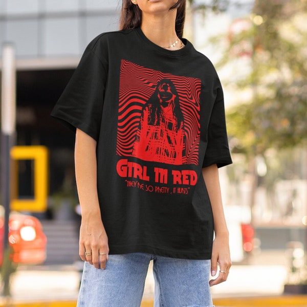 Limited Girl in Red T Shirt, Music Lover Tee, Indie Pop Fan Gift, Graphic T-shirt, Women's Concert Apparel, Nostalgic Music Lover Gifts