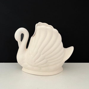 Ready to Paint Swan Vase, Paint Your Own Swan Shaped Ceramic Vase, Ceramic Bisque Swan Vase, DIY Elegant Swan Inspired Vase