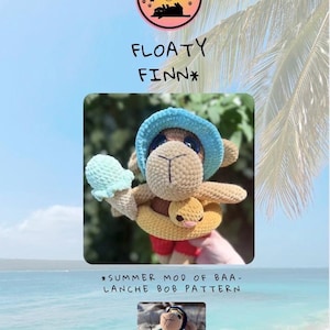 PDF only!!! Summer Sheep Crochet Pattern Add-On, Floaty Finn PDF, Amigurumi Sheep Pattern, Seasonal Sheep Collection, Ducky Float Sheep