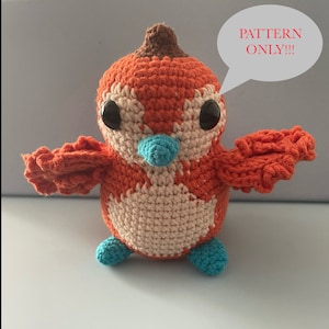 PDF ONLY!!!! Pepero the bird crochet pattern World of Warcraft inspired no-sew crochet pattern amigurumi.