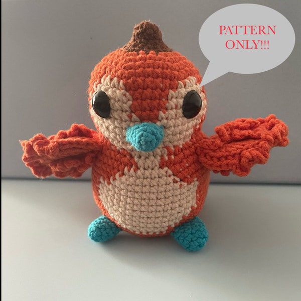 Pepe the bird crochet pattern World of Warcraft no-sew crochet pattern amigurumi. PATTERN ONLY!!!!!!