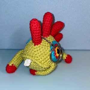 World of Warcraft crochet Murloc Murky keychain