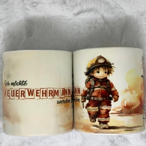 Spardose mit Namen, Feuerwehrmann, personalisiertes Sparschwein Kinder, Kindergeburtstag, Präsent für Jungs