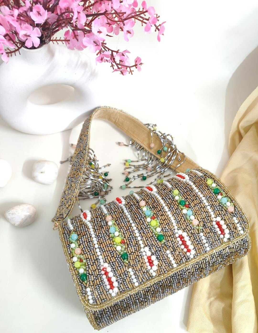 Indian Bridal Clutch Bag, Handbag, Western and Traditional Wear, Heavy