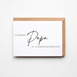 Karte für Papa an meinem Hochzeitstag | Persönliche Notiz an meinen Papa I Botschaft zum Hochzeitstag | Persönliche Worte für Vater