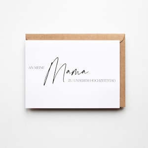 Karte für Mama an meinem Hochzeitstag | Persönliche Notiz an meine Mama I Botschaft zum Hochzeitstag | Persönliche Worte für Mutter