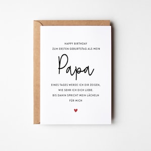 Erster Geburtstag als Papa Karte | Erster Geburtstag als Familie | Papa Geburtstagsgeschenk | Geburtstagsskarte für frischgebackenen Papa