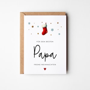 Weihnachtskarte für Papa | Frohe Weihnachten Papa Karte | Papa Weihnachtsgeschenk | Weihnachtsgruß für Papa | Geschenkidee zu Weihnachten