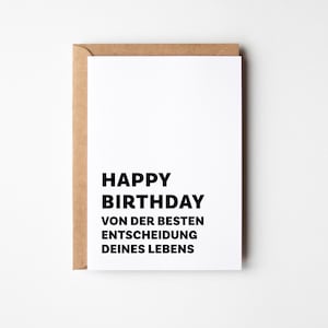 Witzige Geburtstagskarte für Sie & Ihn | Minimalistisches Design und frecher Spruch | Geschenkidee für Freund, Freundin oder Partner