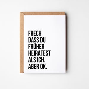 Lustige Karte für Verlobung | Hochzeit | Junggesellinnenabschied | Perfektes Geschenk für Freundin I Lustige Glückwünsche zur Hochzeit