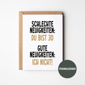 Personalisierbare Geburtstagskarte I 30. Geburtstag I 40. Geburtstag I Karte I Mann & Frau Geschenk I beste Freundin I Happy Birthday Karte