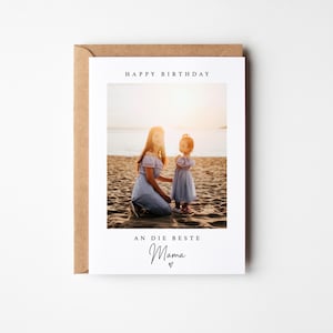 Mama Geburtstag | Personalisierte Karte mit Foto | Beste Mama | Geburtstagskarte | Überraschung zum Geburtstag | Foto Karte für Mama