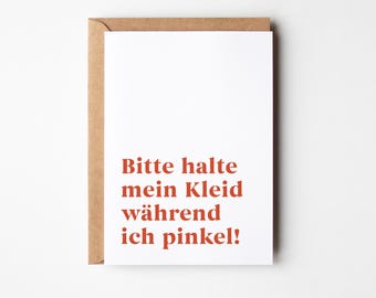 Witzige Karte für die Trauzeugin I Trauzeugin-Fragen I Lustige Brautjungfer-Karte I Überraschung zur Hochzeit und Hochzeitsvorbereitungen