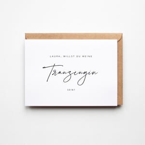 Karte für Trauzeugin | Willst du meine Trauzeugin sein? | Beste Freundin | Trauzeugin Fragen | Personalisierte Karte zur Hochzeit